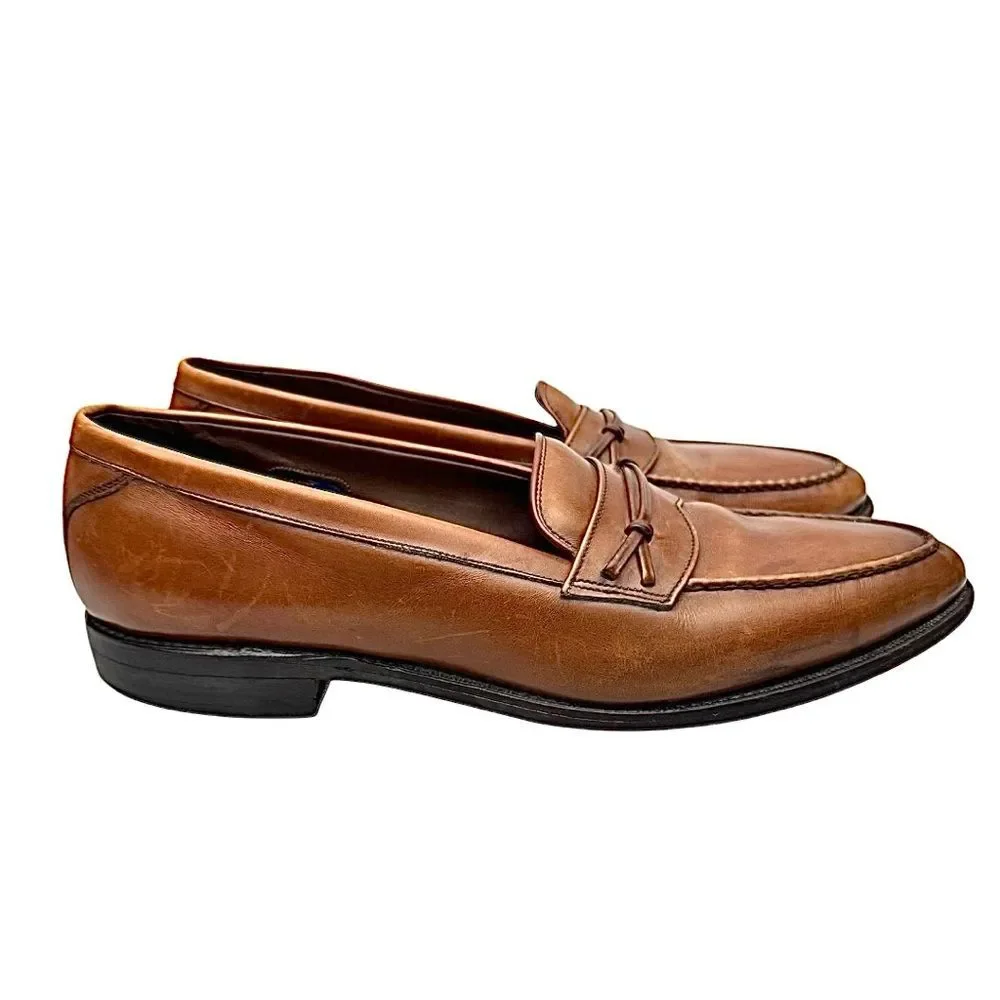 Allen Edmonds Barrington Loafers Men’s Size 10A Tan Brown Leather Strap USA